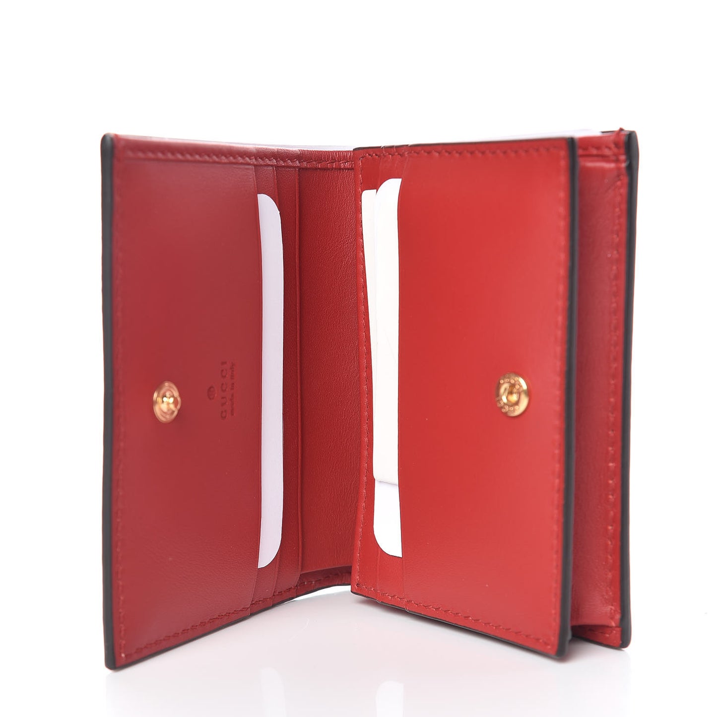 Soft GG Supreme Monogram Rainbow Embroidered Card Case Wallet