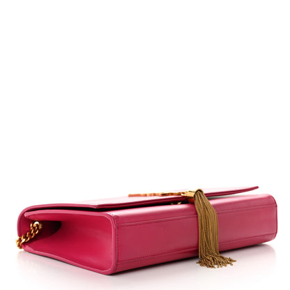 Saint Laurent Smooth Calfskin Classic Monogram Kate Tassel Chain Wallet Pink 4 of 12