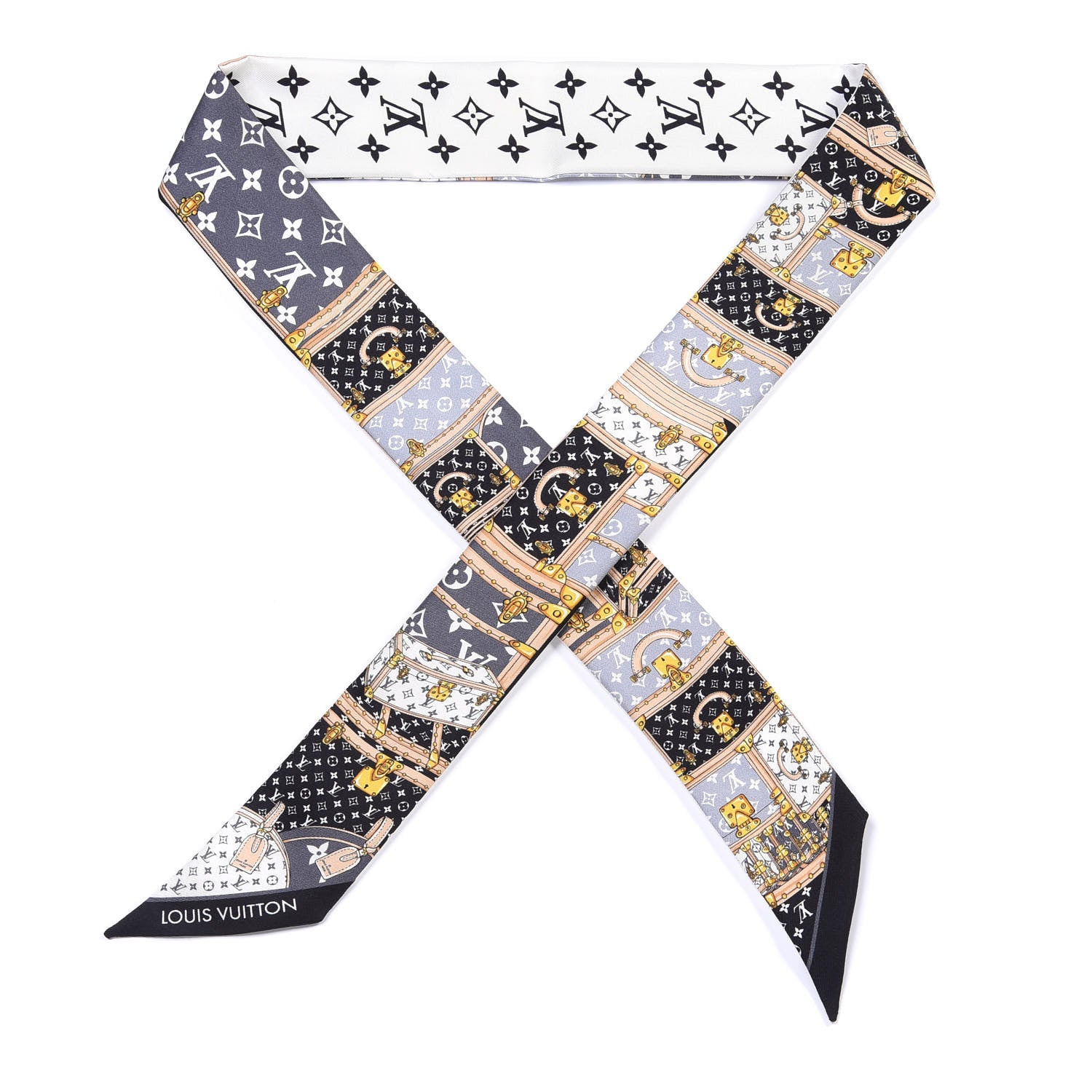 Louis Vuitton Silk Monogram Let's Go BB Bandeau Black 1 of 3