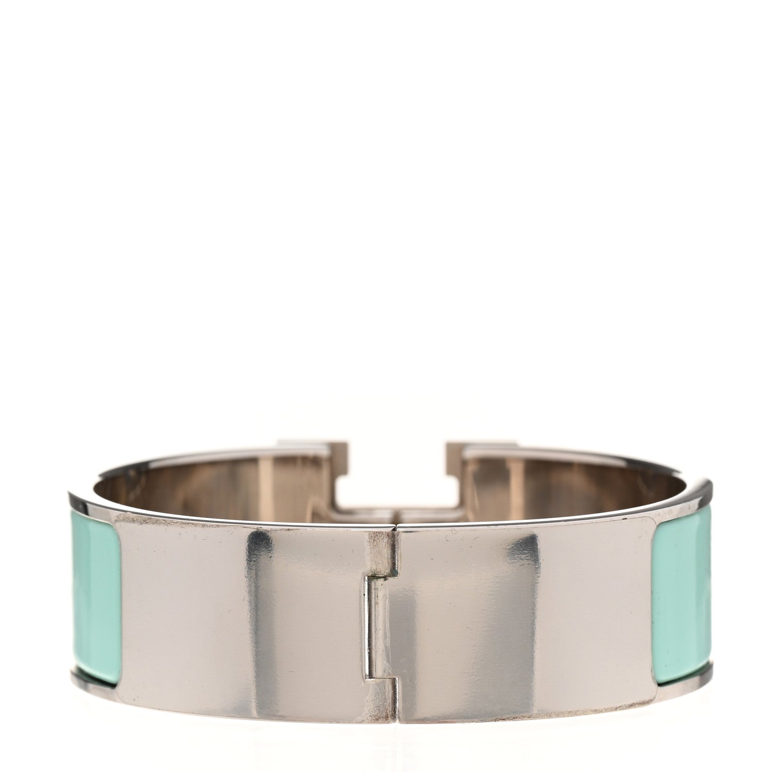 Hermes Enamel Wide Clic Clac H Bracelet GM Lagon 3 of 5