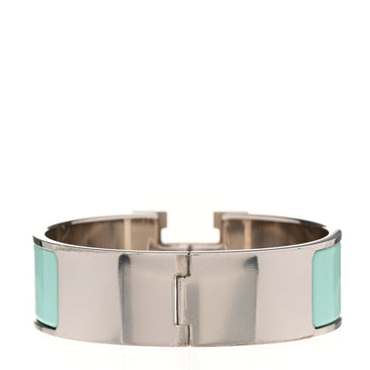 Hermes Enamel Wide Clic Clac H Bracelet GM Lagon 3 of 5