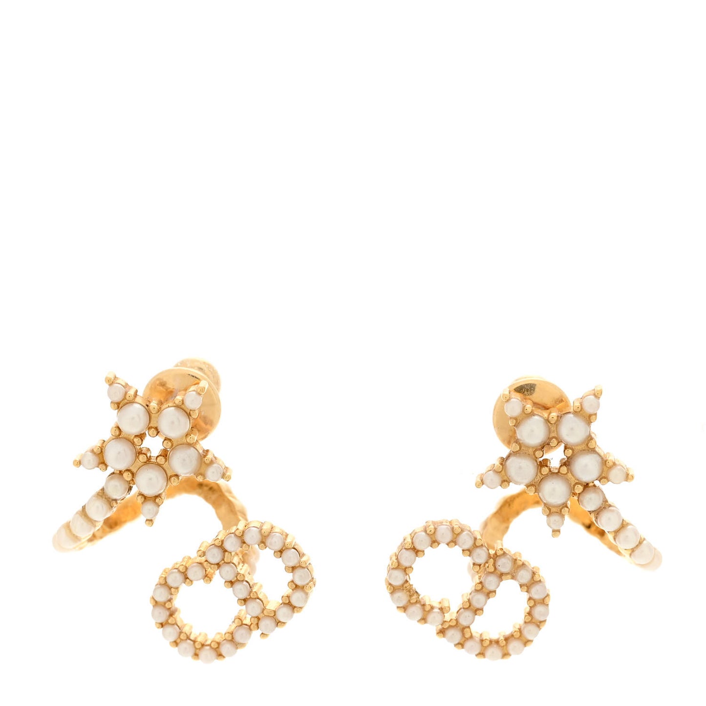Pearl Clair D Lune Wrap Around Earrings Gold