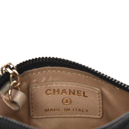 Chanel Lambskin Camellia Embossed Key Holder Case Black 6 of 8