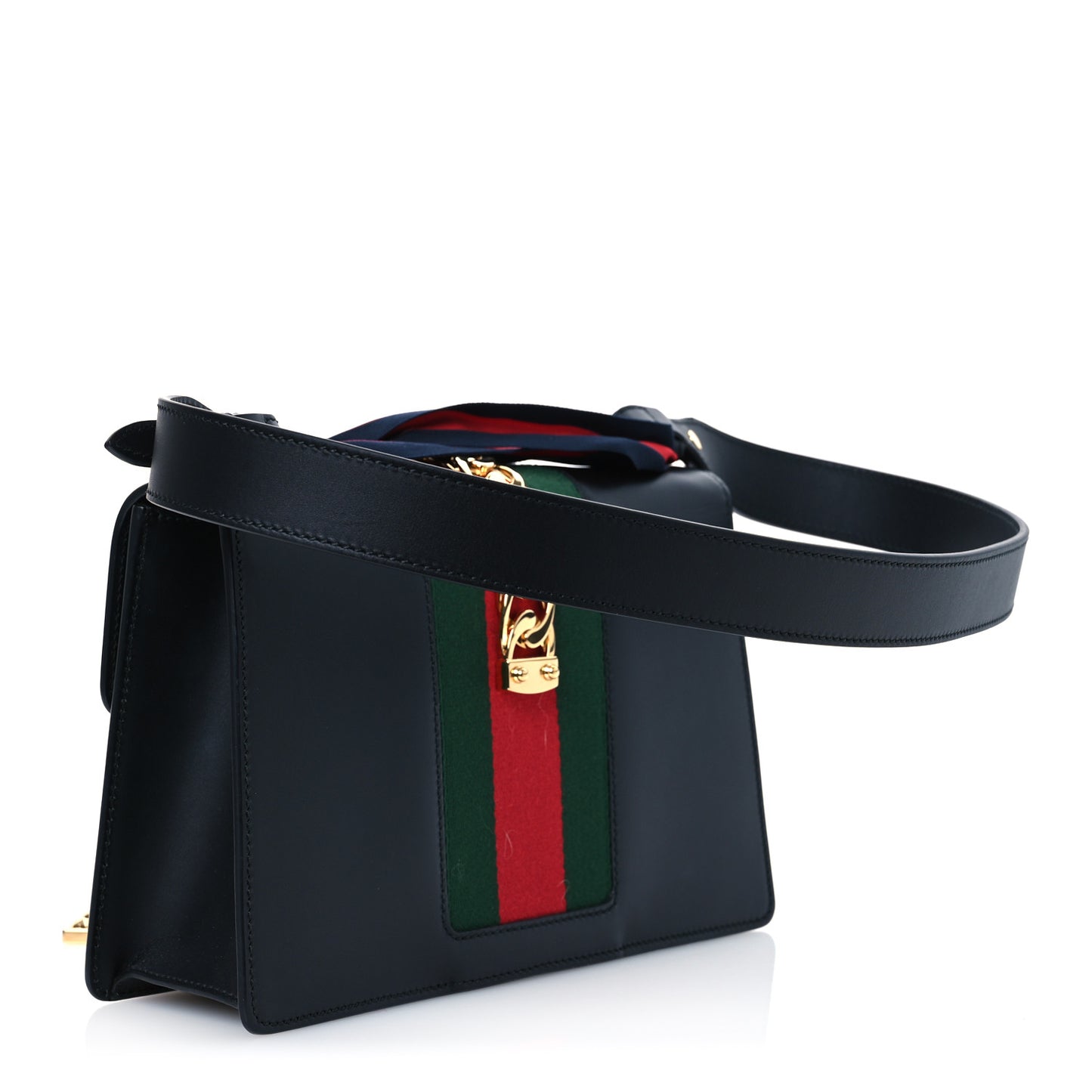 Calfskin Small Sylvie Shoulder Bag Black
