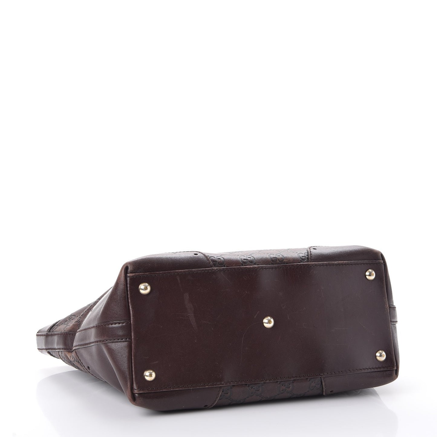 Guccissima Large Punch Tote Chocolate Brown