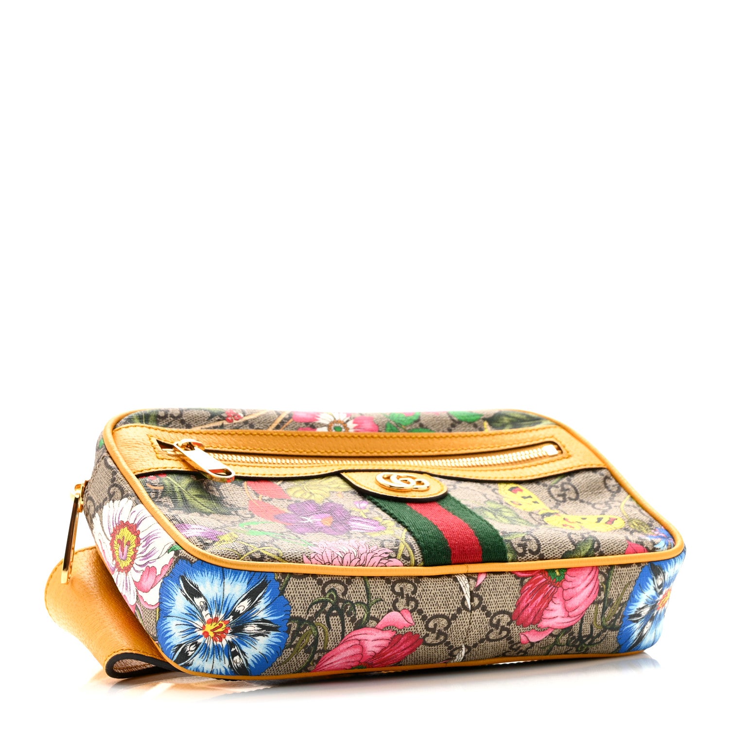 Gucci GG Supreme Monogram Flora Medium Ophidia Belt Bag Beige Multicolor Crop 4 of 10