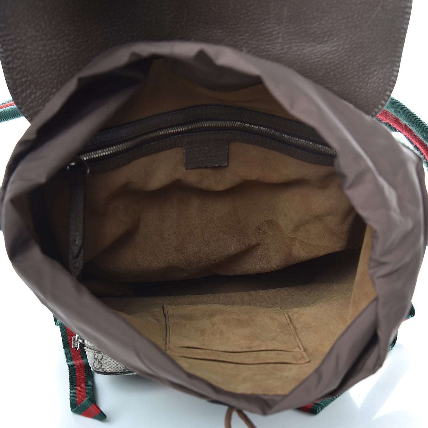 GG Supreme Monogram Tian Web Single Buckle Backpack Beige Multicolor New Acero