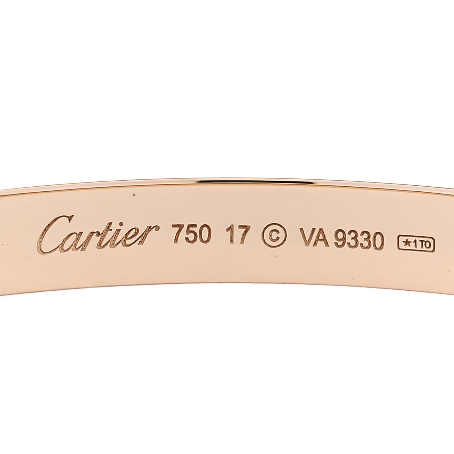 18K Pink Gold LOVE Bracelet 17