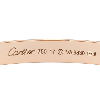 Cartier 18K Pink Gold LOVE Bracelet 17 3 of 5