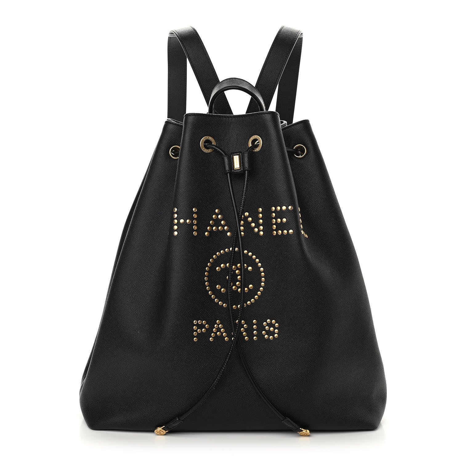 Chanel Caviar Deauville Drawstring Backpack Black 1 of 10