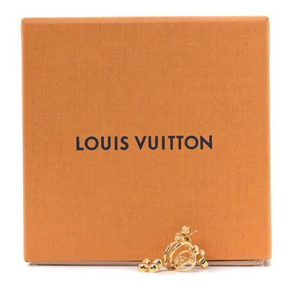 Louis Vuitton Brass Blooming Earrings Gold 7 of 7