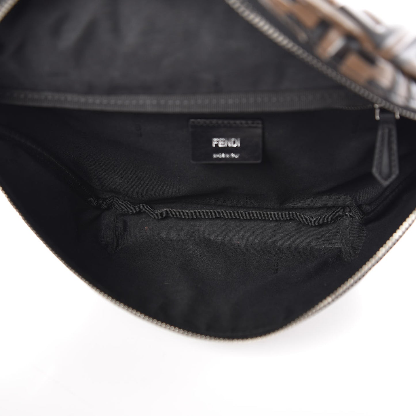 Vitello Century Bi-Color FF 1974 Embossed Belt Bag Maya Black