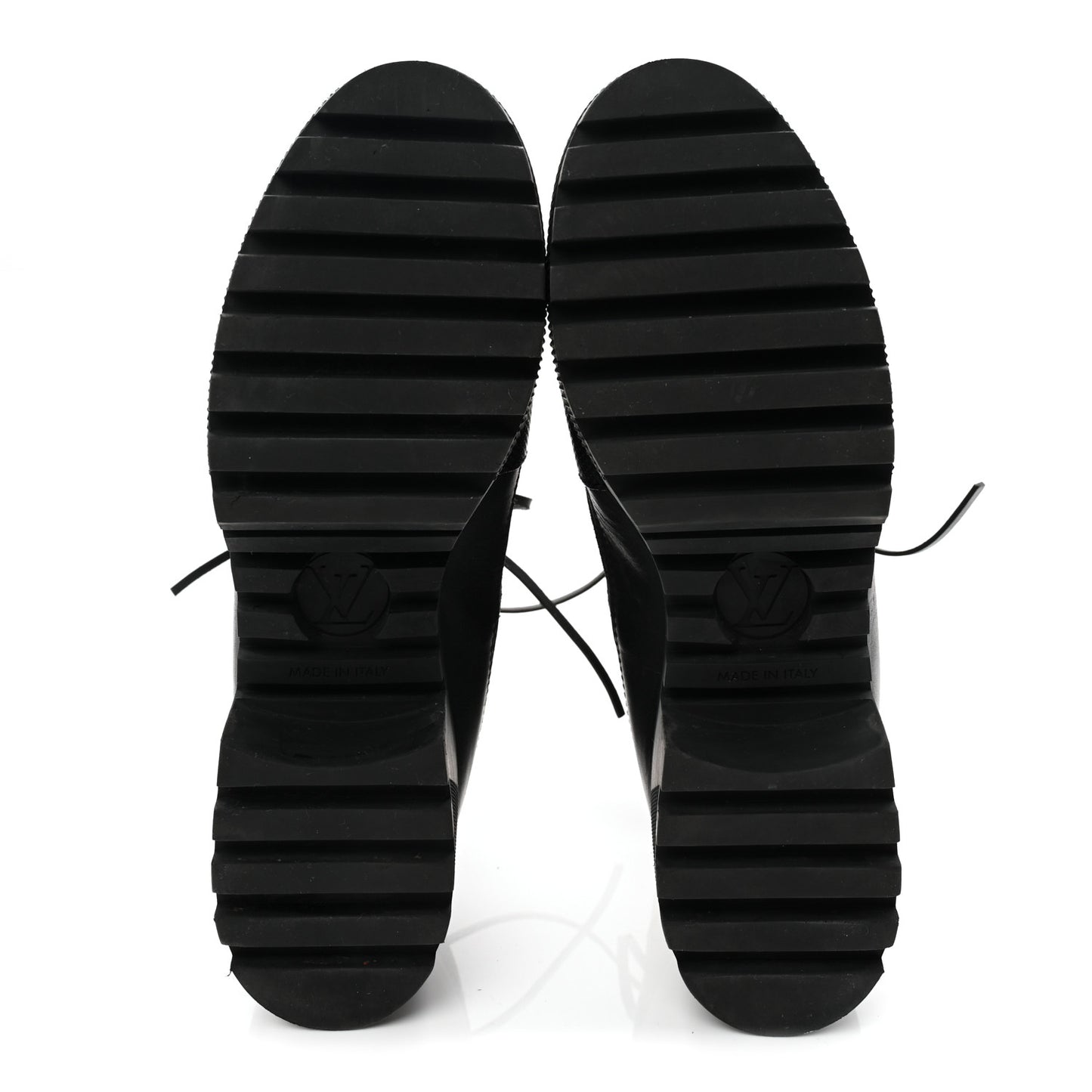 Velvet Calfskin Monogram Laureate Platform Desert Boots 40 Black White
