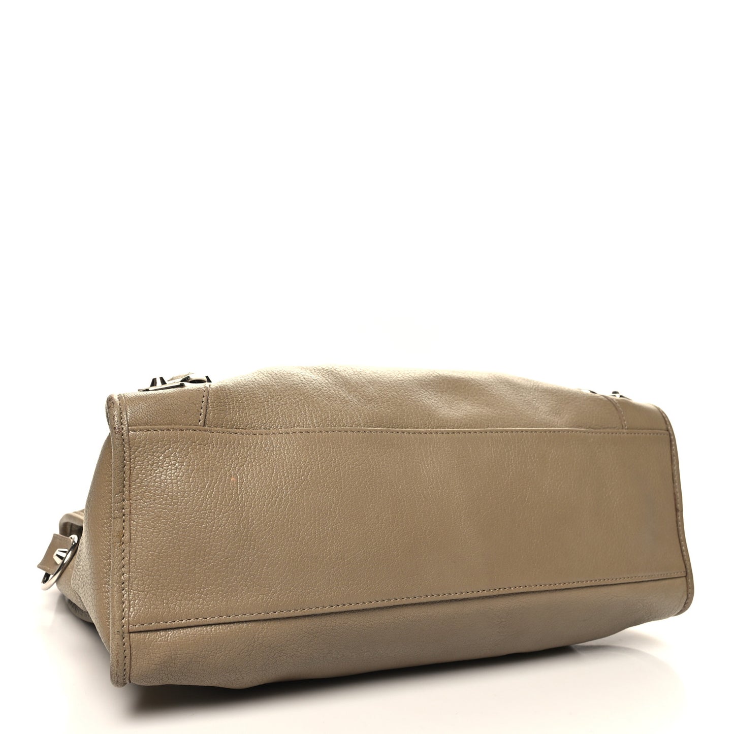 Chevre Silver Metallic Edge Hardware City Beige Dune Argille