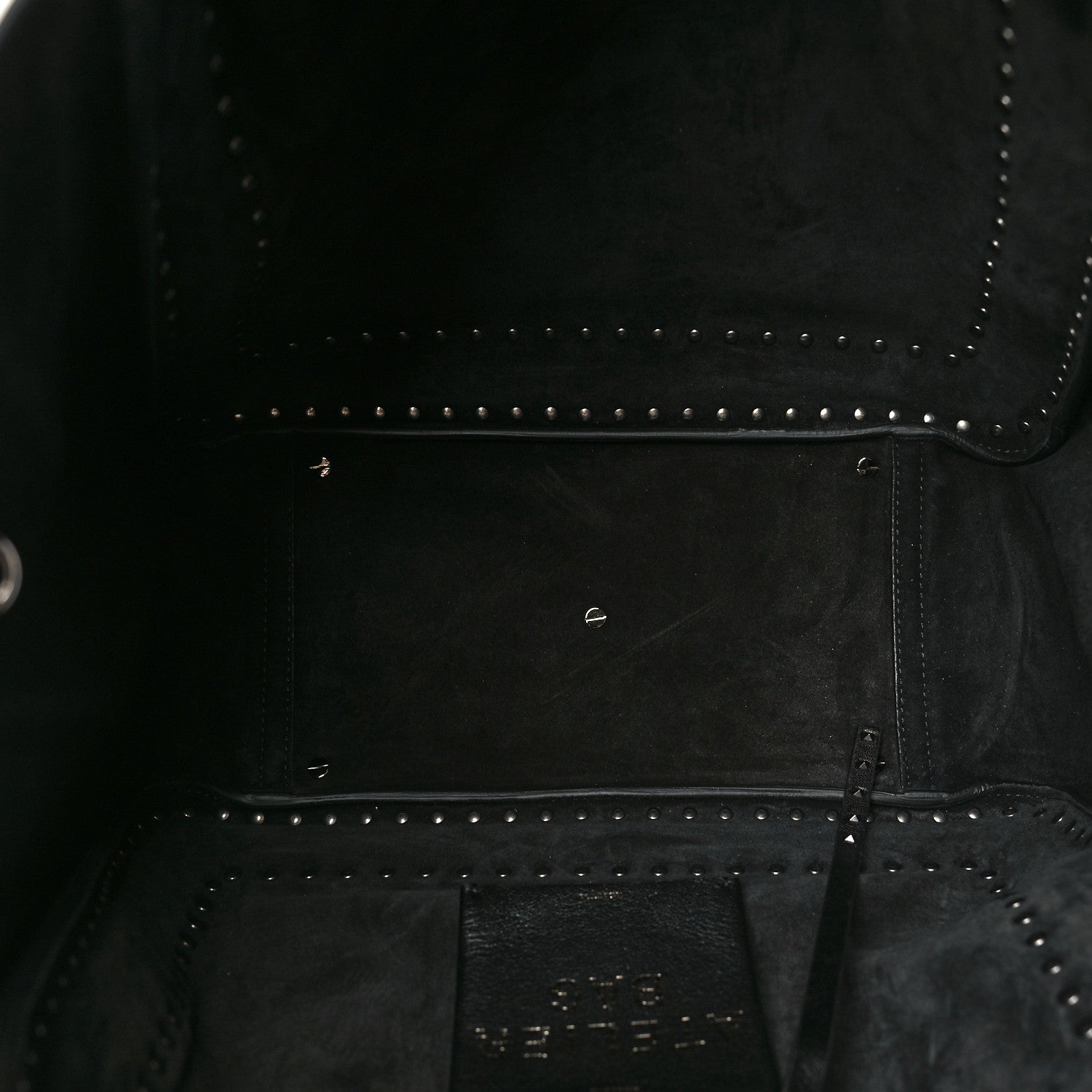 Valentino Garavani Calfskin Rockstud Hobo Tote Black 6 of 10
