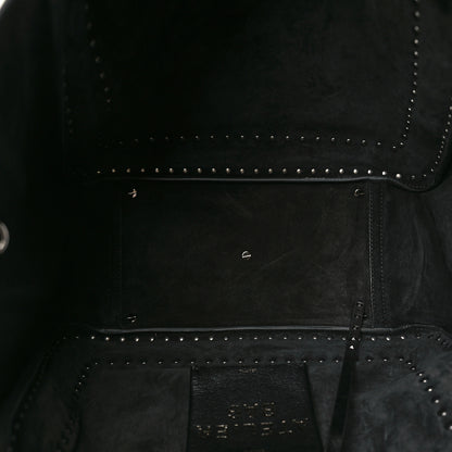 Valentino Garavani Calfskin Rockstud Hobo Tote Black 6 of 10