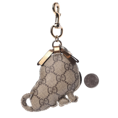 Gucci GG Supreme Monogram Sam Dog Key Charm 2 of 5