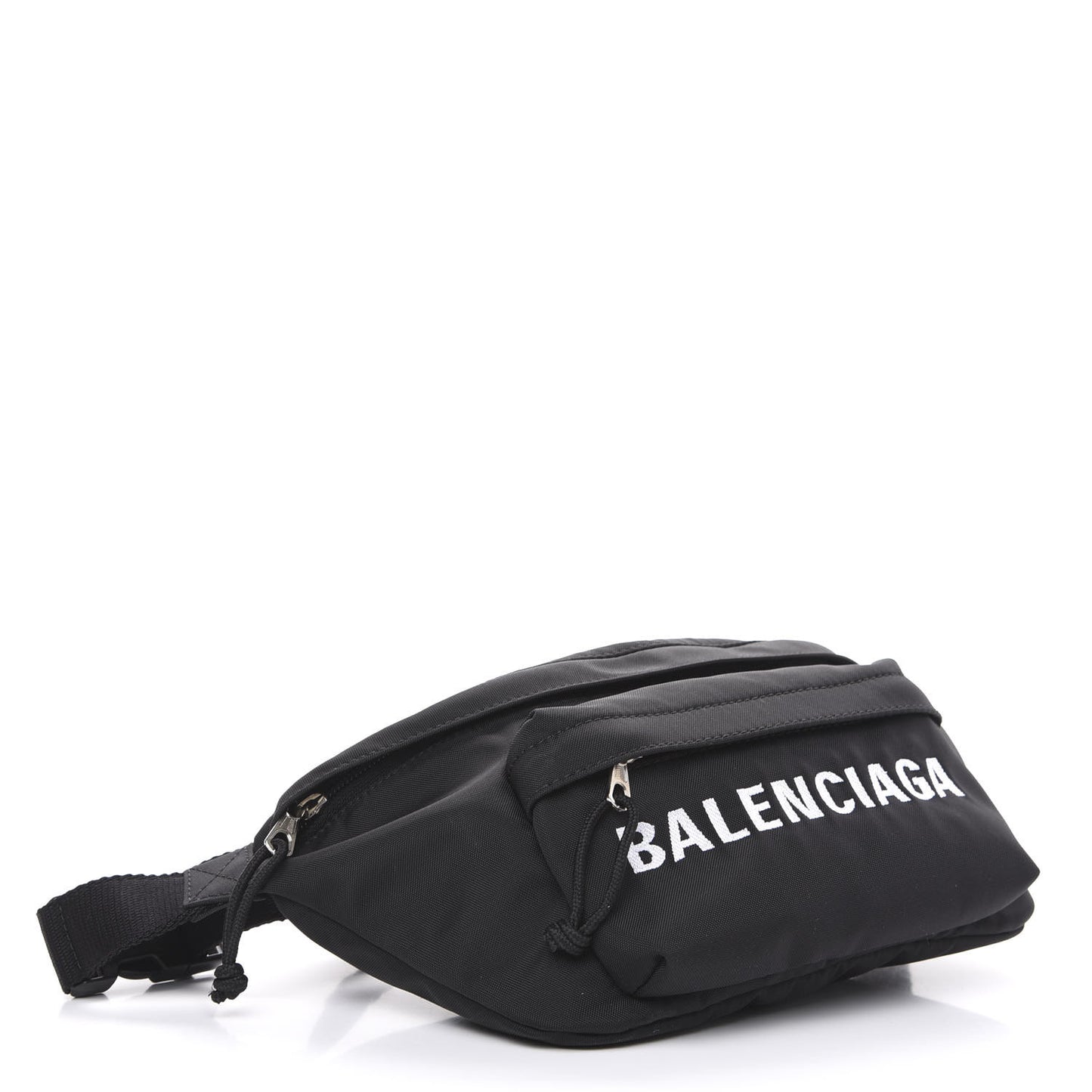 Sport Nylon Logo Embroidered Wheel Beltpack Black