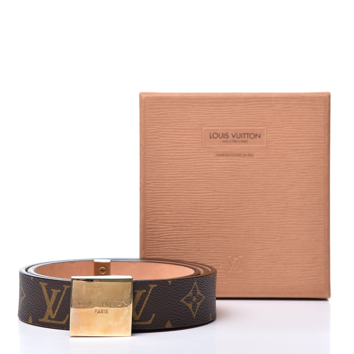 Louis Vuitton Monogram Ceinture Belt Gold Buckle 70 28 7 of 7