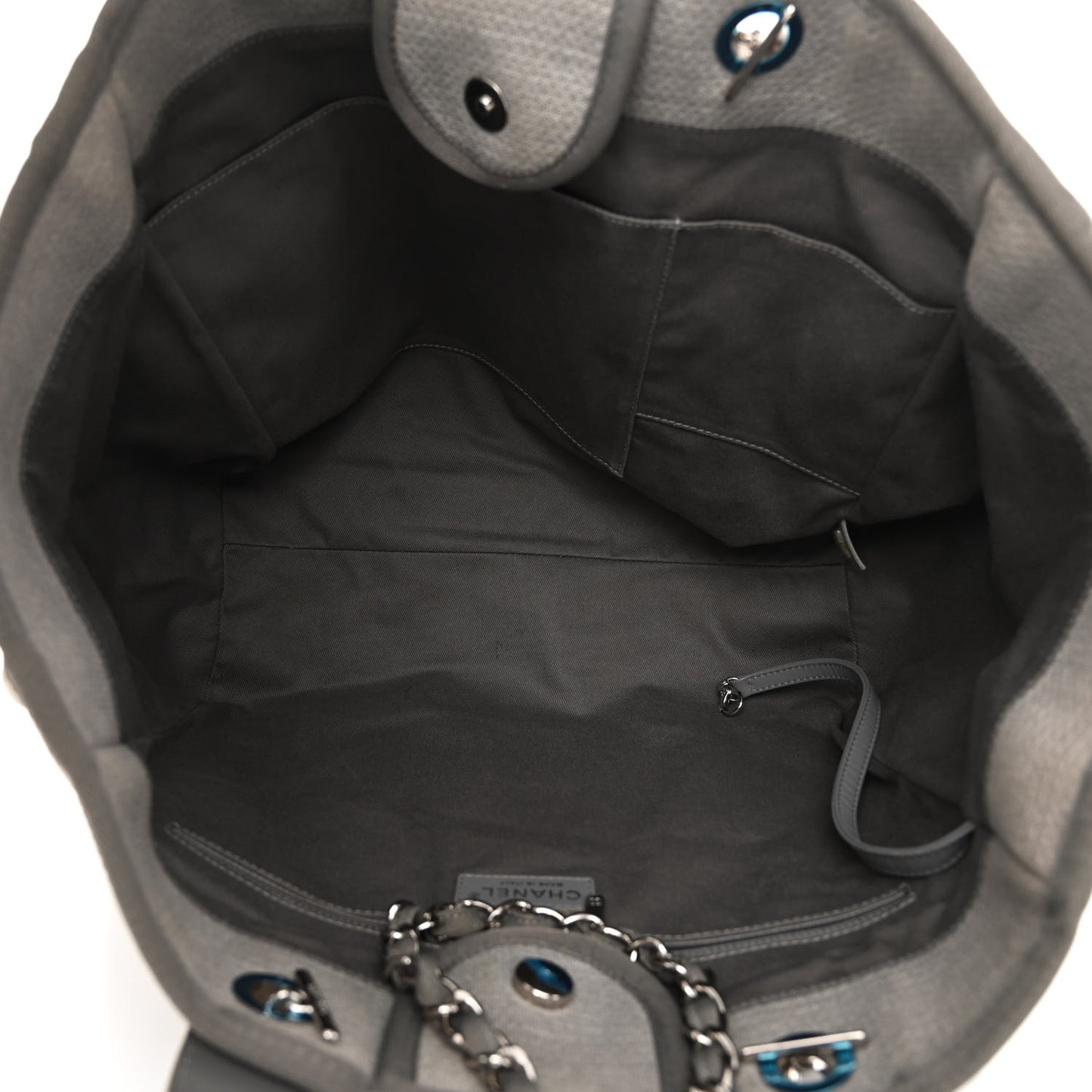 Canvas Large Deauville Tote Grey