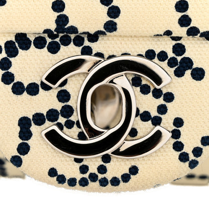 Chanel Canvas Medium Logo CC Flap  Beige Black 11 of 11
