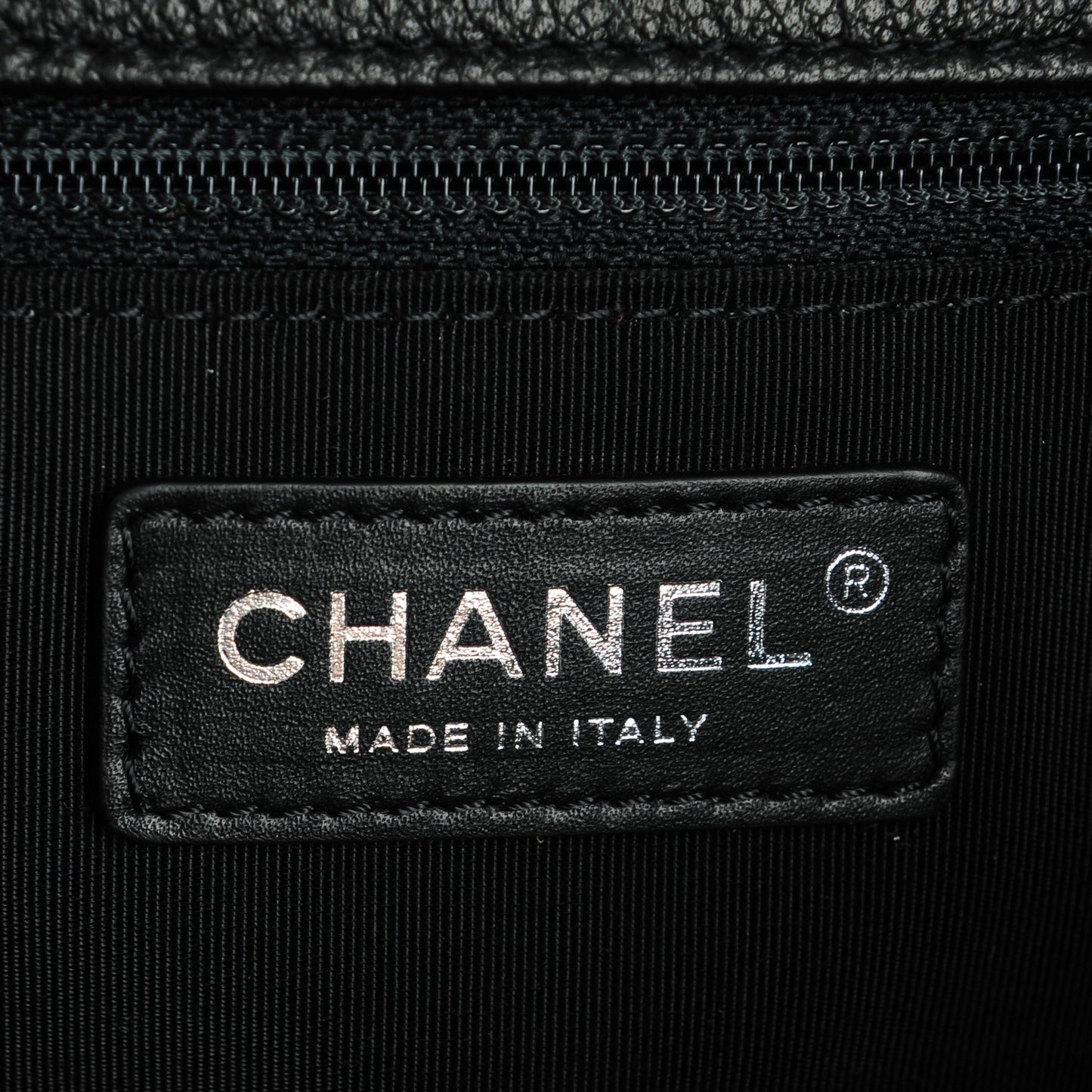 Grained Calfskin Quilted Large Casual Rock Backpack Black