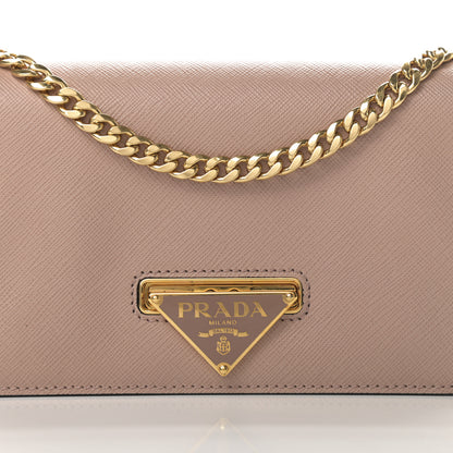 Prada Saffiano Lux Chain Wallet Cammeo 9 of 11