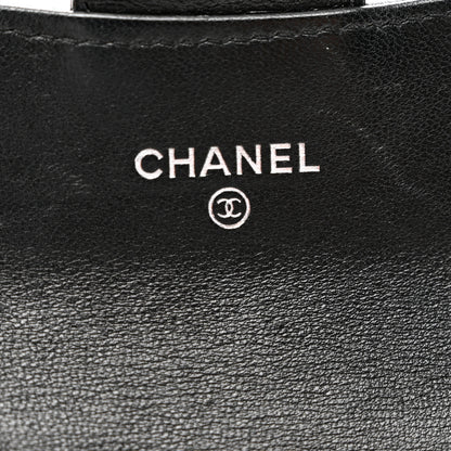 Chanel Lambskin Quilted Flap Card Holder Wallet Black 7 of 8