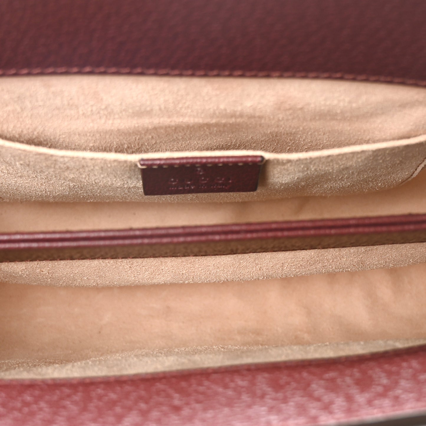 Calfskin GG Web Small Ophidia Chain Shoulder Bag Vintage Bordeaux
