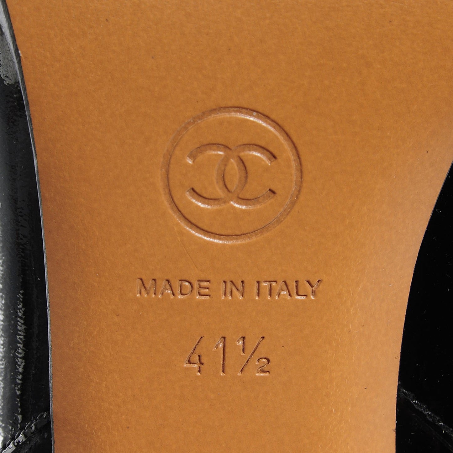 Patent Calfskin CC Boots 41.5 Black