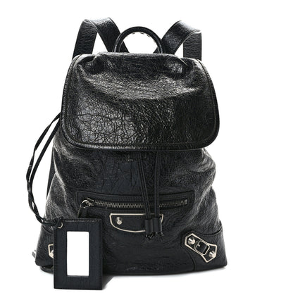 Balenciaga Agneau Silver Metallic Edge Hardware Backpack Black 1 of 10