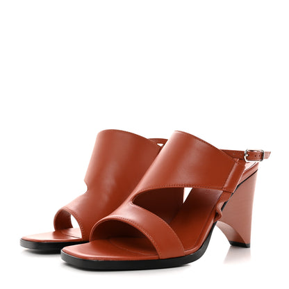 Hermes Nappa Inconnue 85 Sandals 37 Rouge De Turin 3 of 9