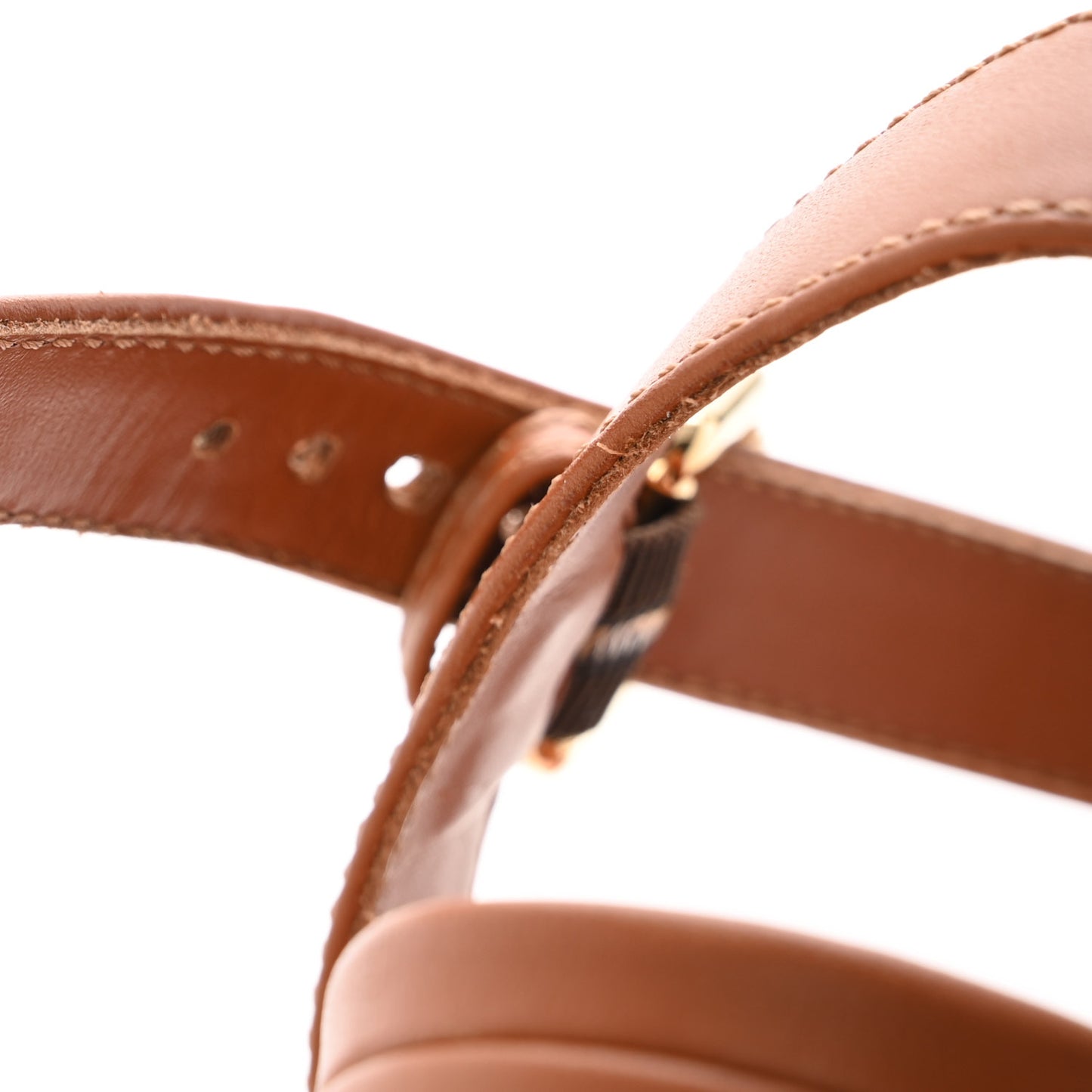 Calfskin LV Isola Sandals 38 Cognac