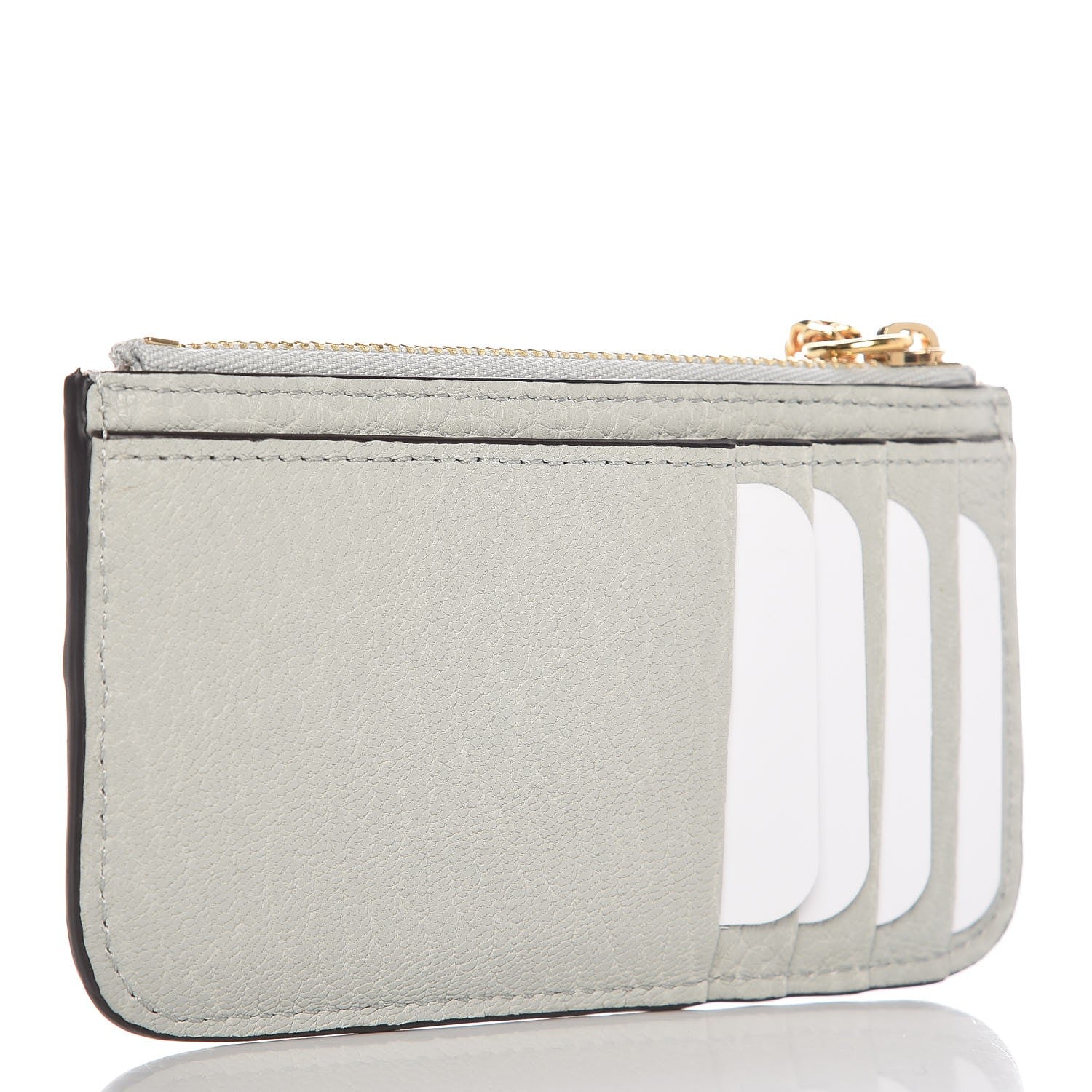 Chloe Grained Calfskin Drew Card Holder Airy Grey 3 of 8