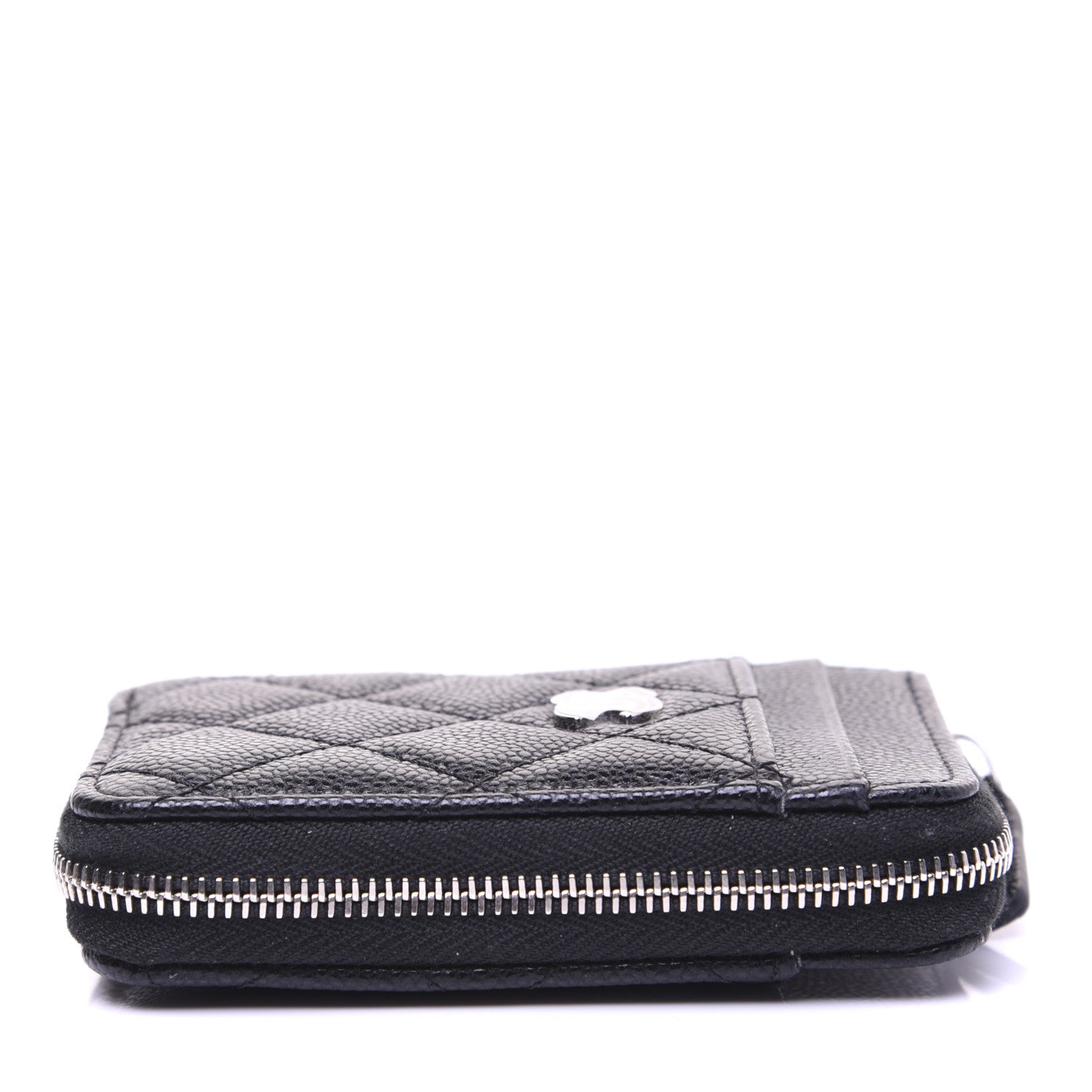 Chanel Caviar Quilted Zip Card Holder Black 10 of 11