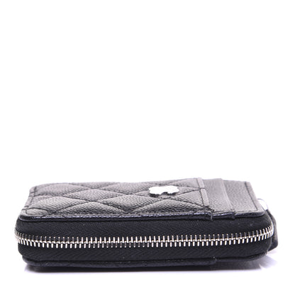 Chanel Caviar Quilted Zip Card Holder Black 10 of 11