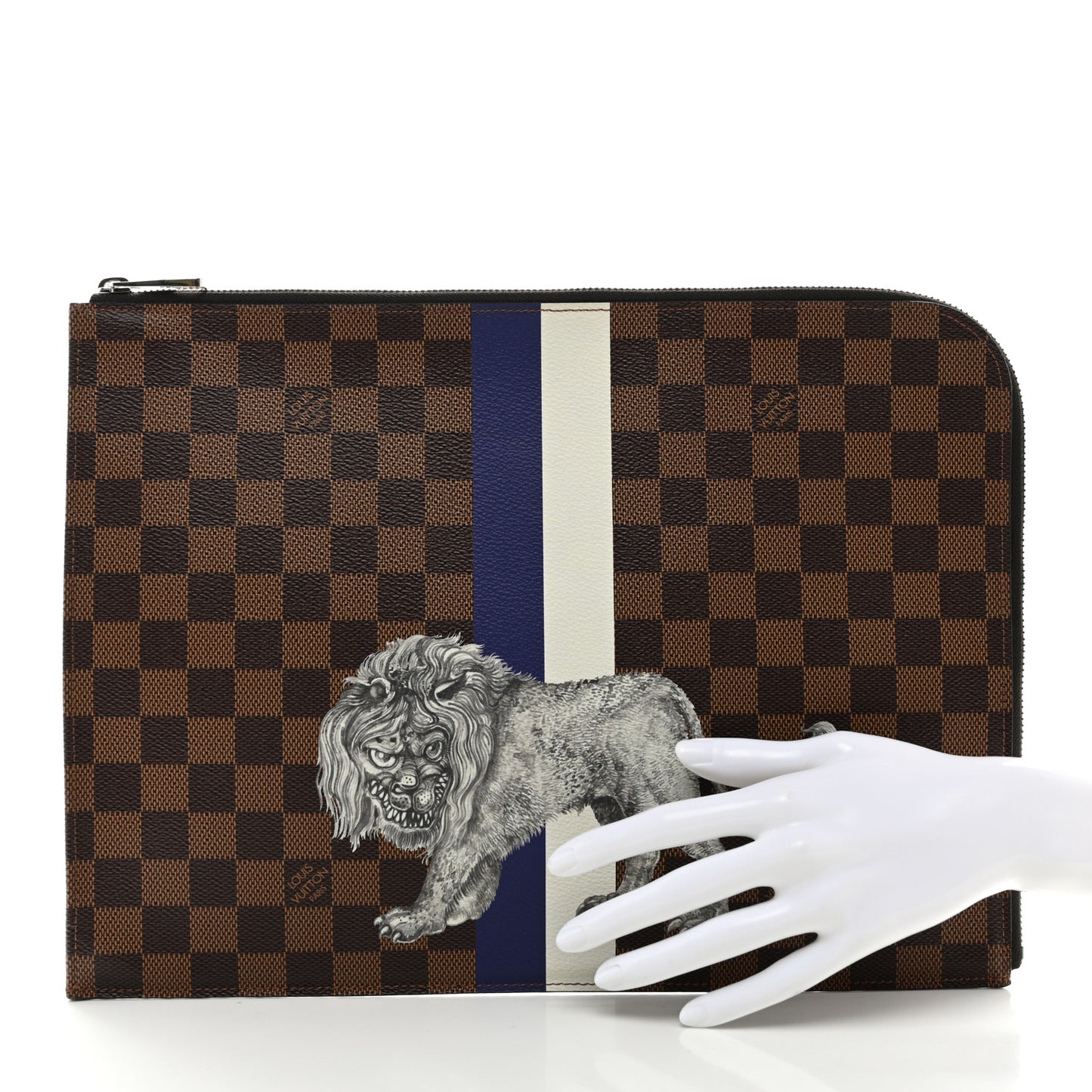 Savane Damier Ebene Lion Chapman Pochette Jour GM