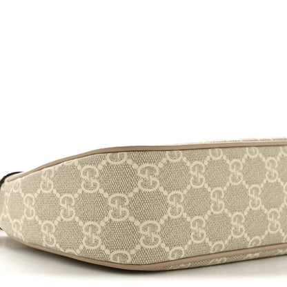 Gucci GG Supreme Monogram Textured Dollar Calfskin Small Ophidia Hobo Beige Mystic White Oatmeal 9 of 13