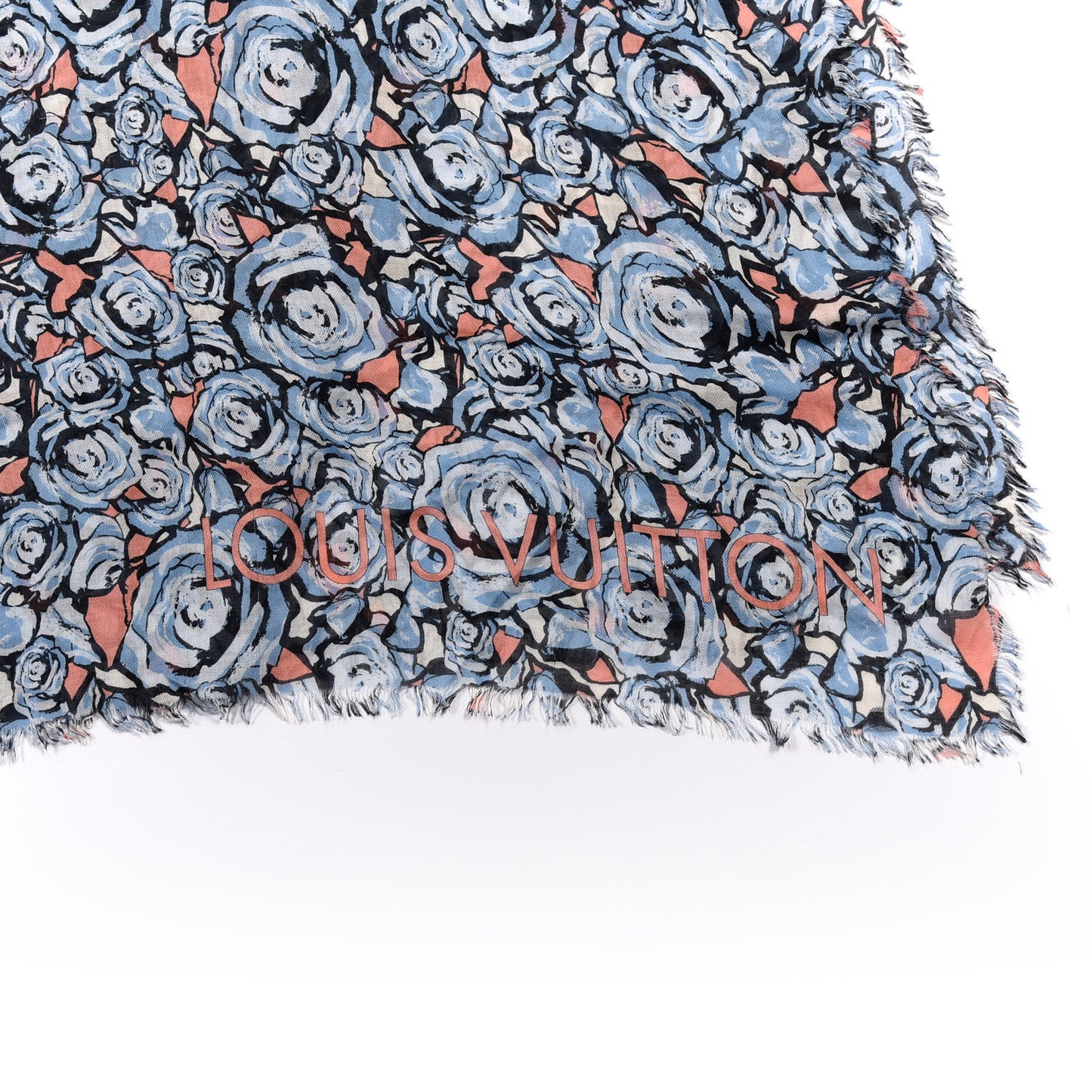 Modal Silk Rock'n'Roses Stole Bleu Ciel