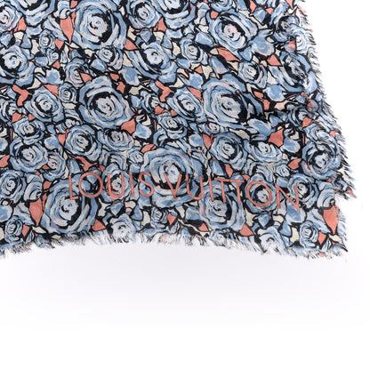 Louis Vuitton Modal Silk Rock'n'Roses Stole Bleu Ciel 4 of 4
