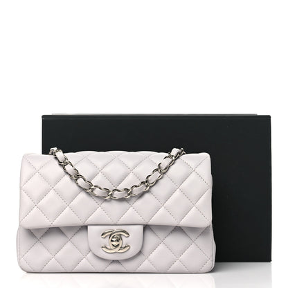 Chanel Lambskin Quilted Mini Rectangular Flap Grey 11 of 11