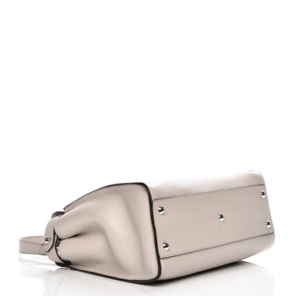 Fendi Vitello Seta Shiny Nappa Medium Peekaboo Iconic Satchel Grigio Polvere Bordeaux 5 of 9