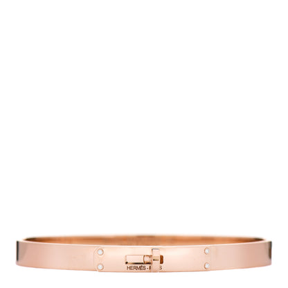 Hermes 18K Rose Gold Diamond PM Kelly Bracelet SH 1 of 4