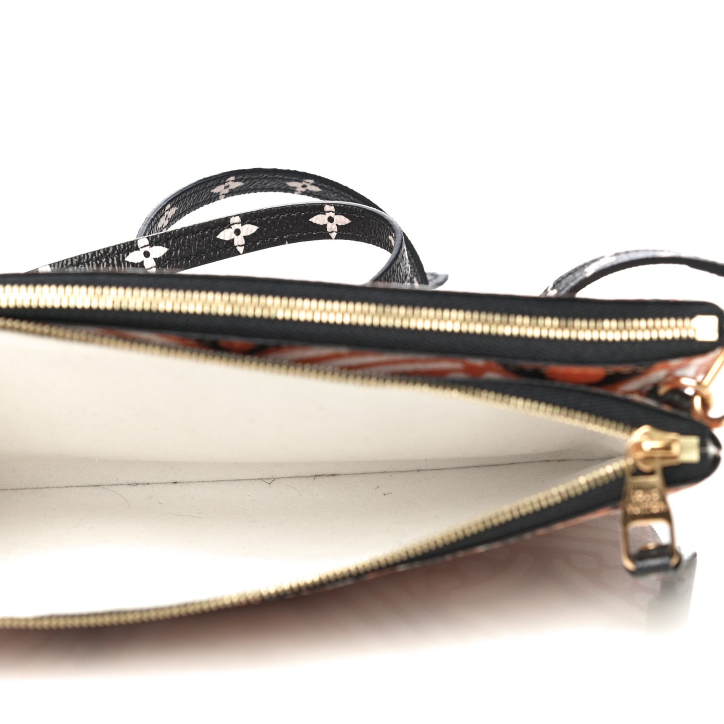 Monogram Giant Crafty Double Zip Pochette Creme Caramel