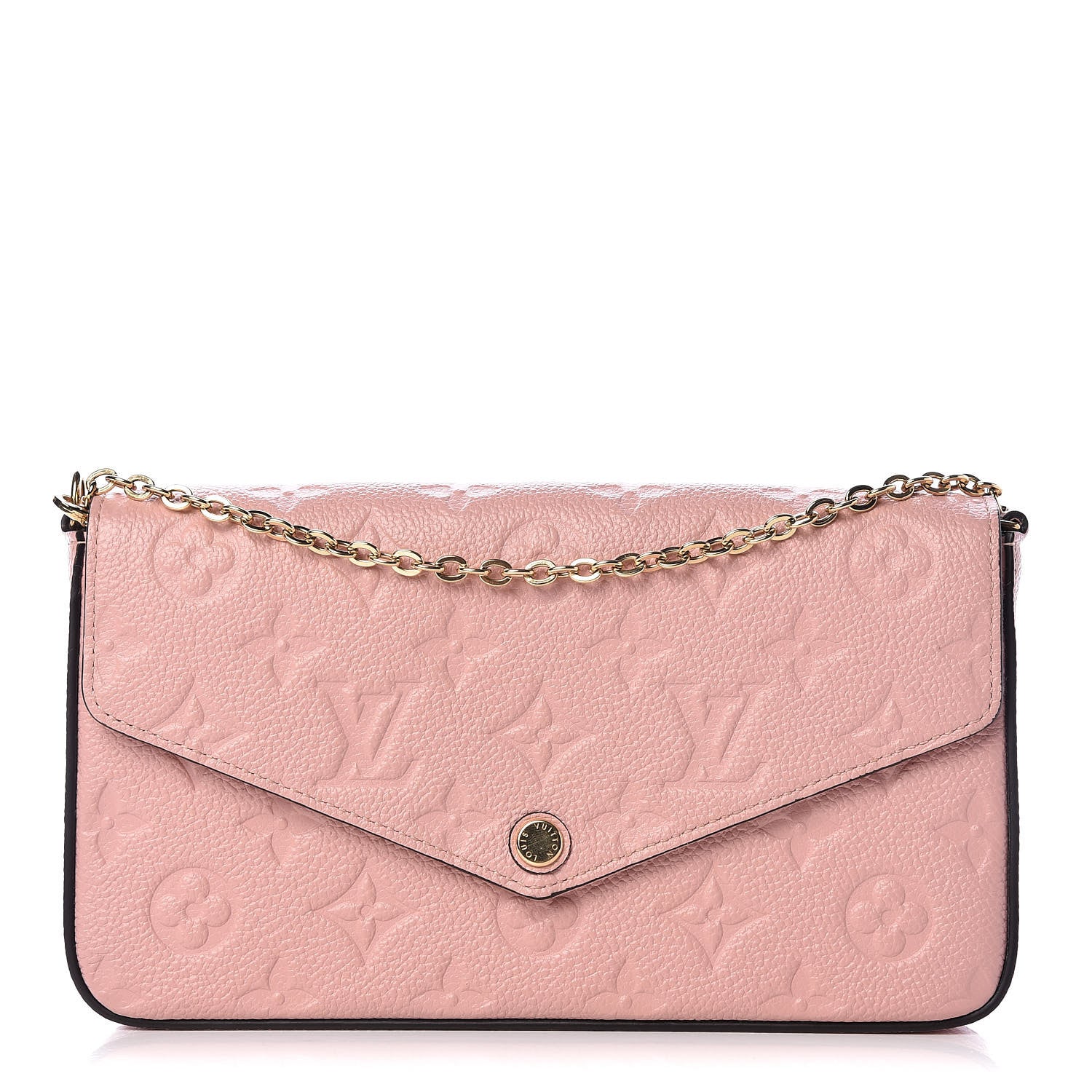 Louis Vuitton Empreinte Pochette Felicie Chain Wallet Rose Poudre 1 of 12