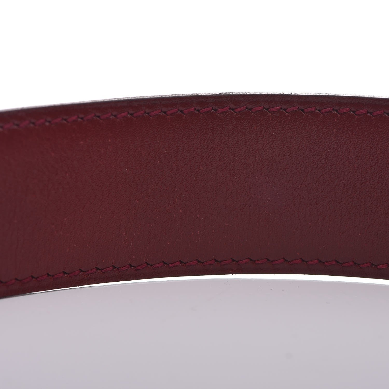 Hermes Togo Box 32mm H Belt 85 Black Rouge H 8 of 18