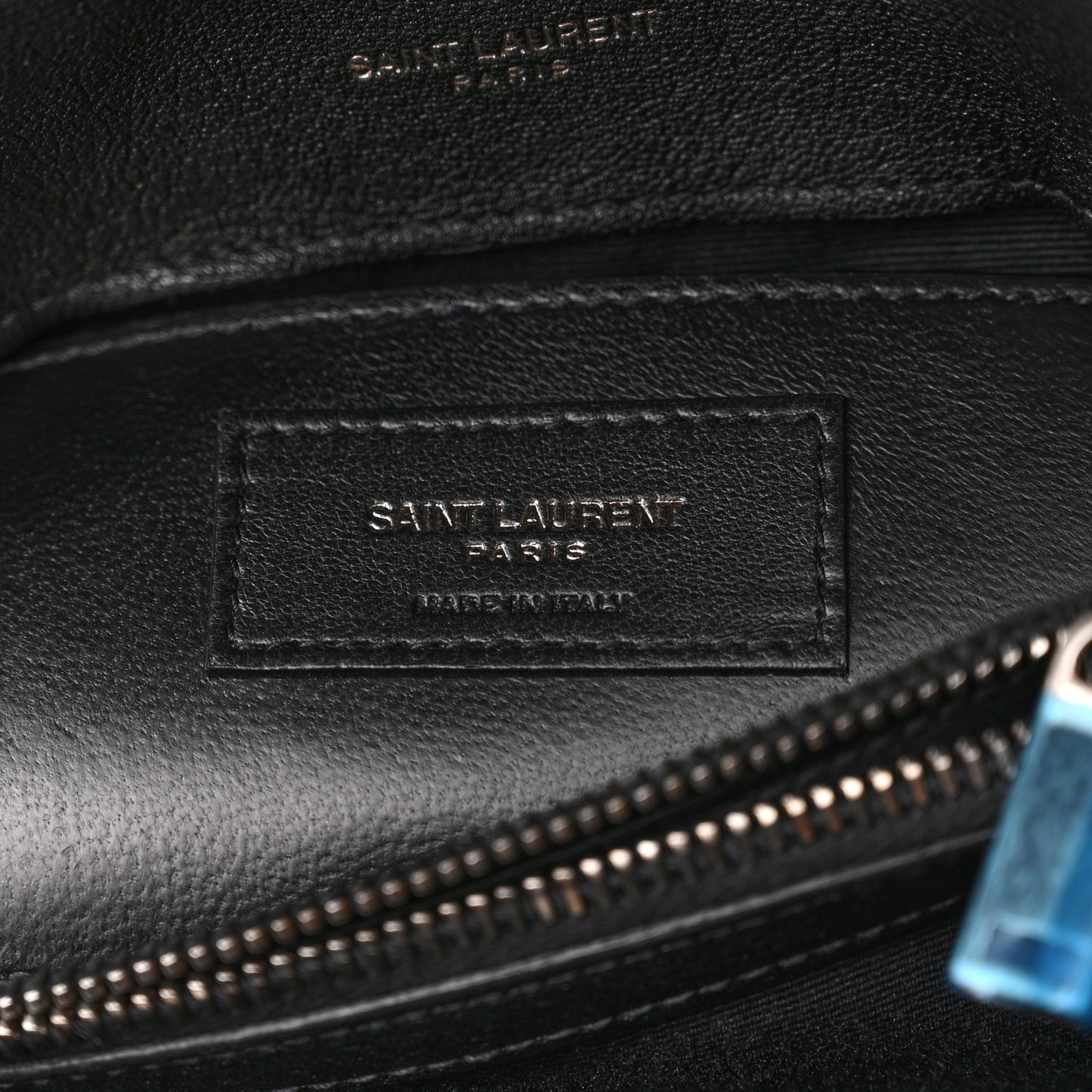 Sheepskin Matelasse Chevron Monogram Medium College Bag Black