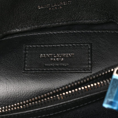 Saint Laurent Sheepskin Matelasse Chevron Monogram Medium College Bag Black 7 of 10