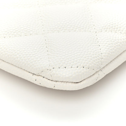 Chanel Caviar Quilted Cosmetic Case White 9 of 10