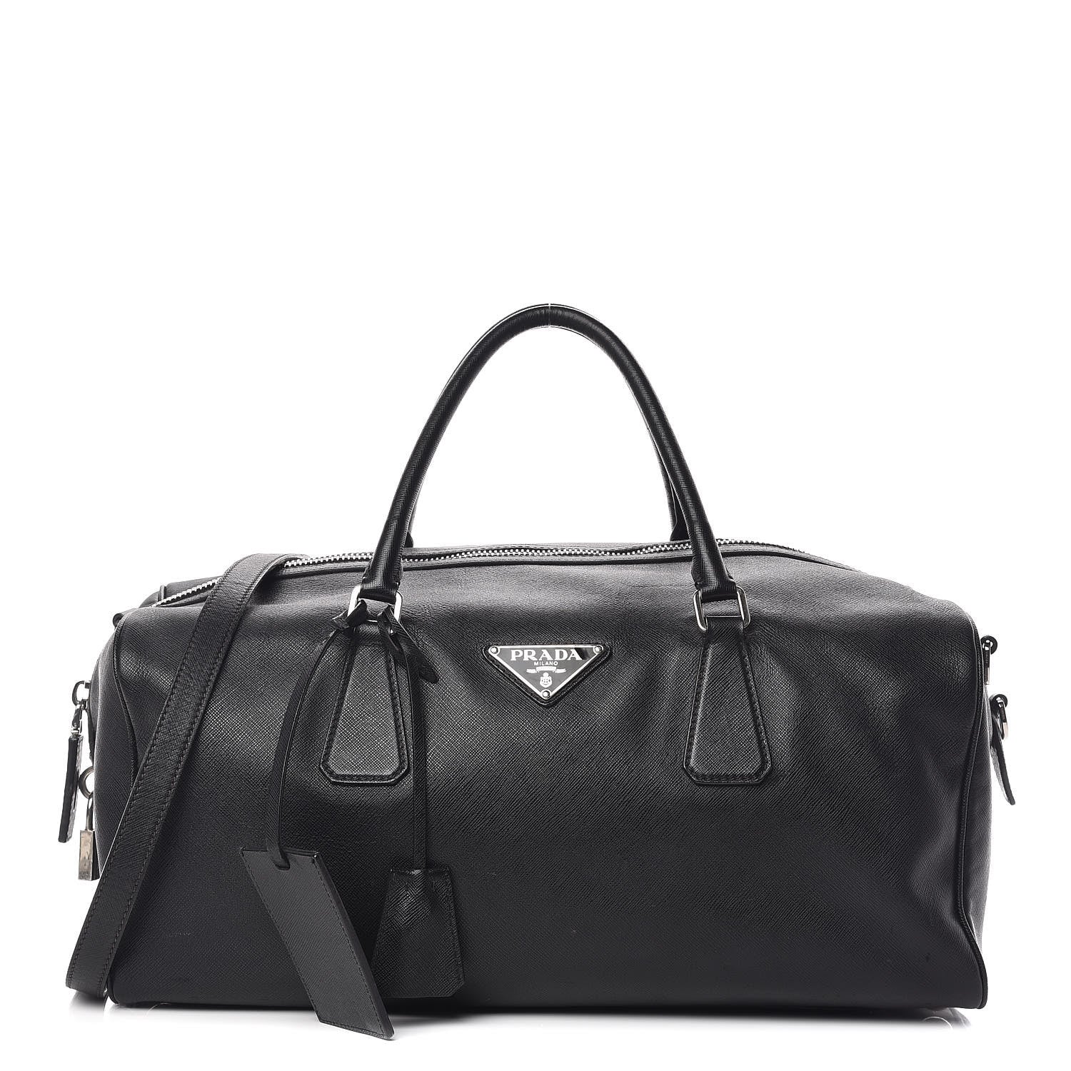 Prada Saffiano Duffle Travel Bag Black 1 of 18
